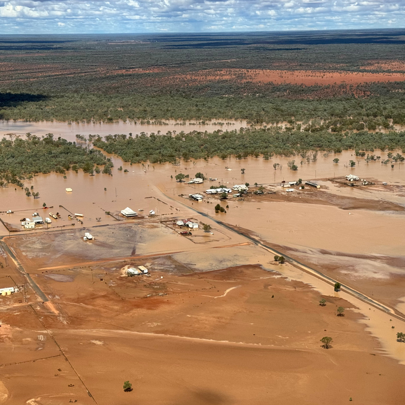 Advale birds eye flooding view