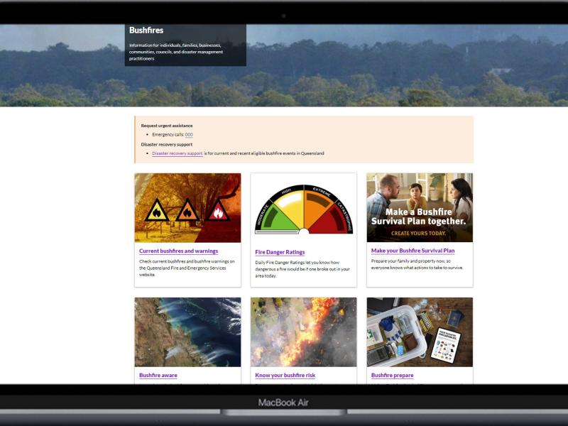 Queensland Government Bushfire Website