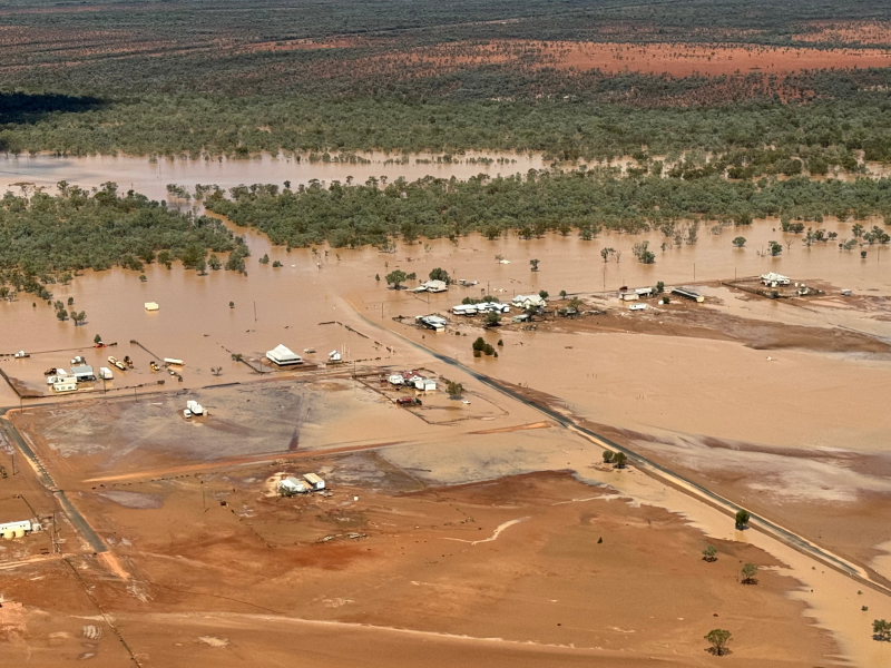 Advale birds eye flooding view